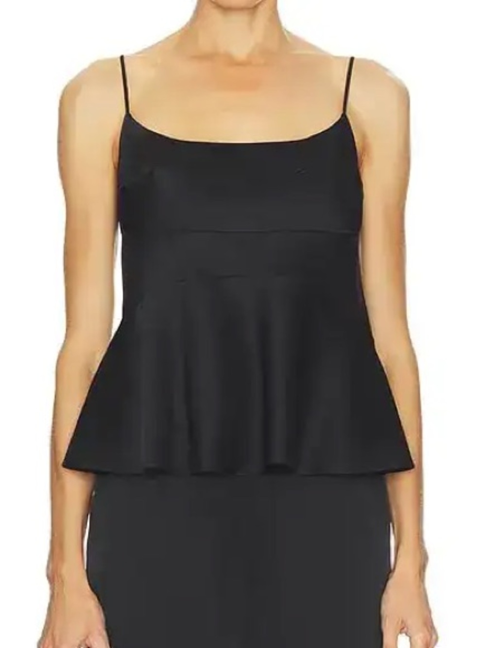 Theory Black Peplum Camisole Top